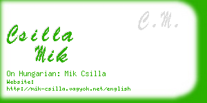 csilla mik business card